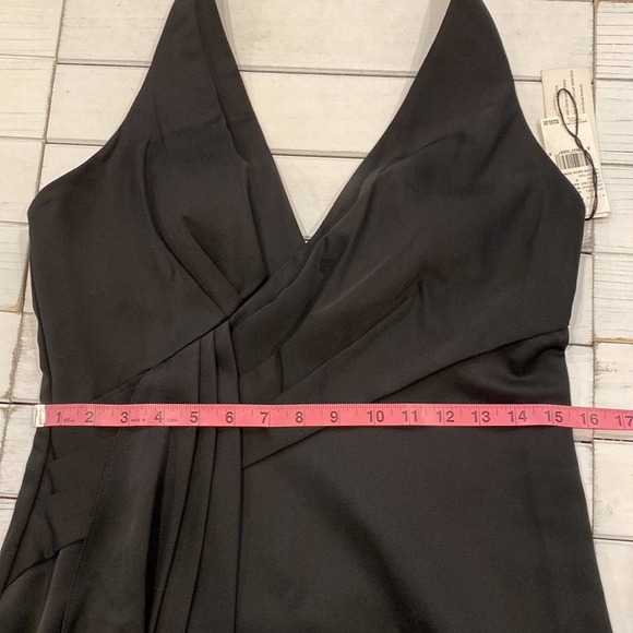 New Aidan Mattox Halter Neck Draped Gown In Black NWT Black size 8 - Picture 13 of 16